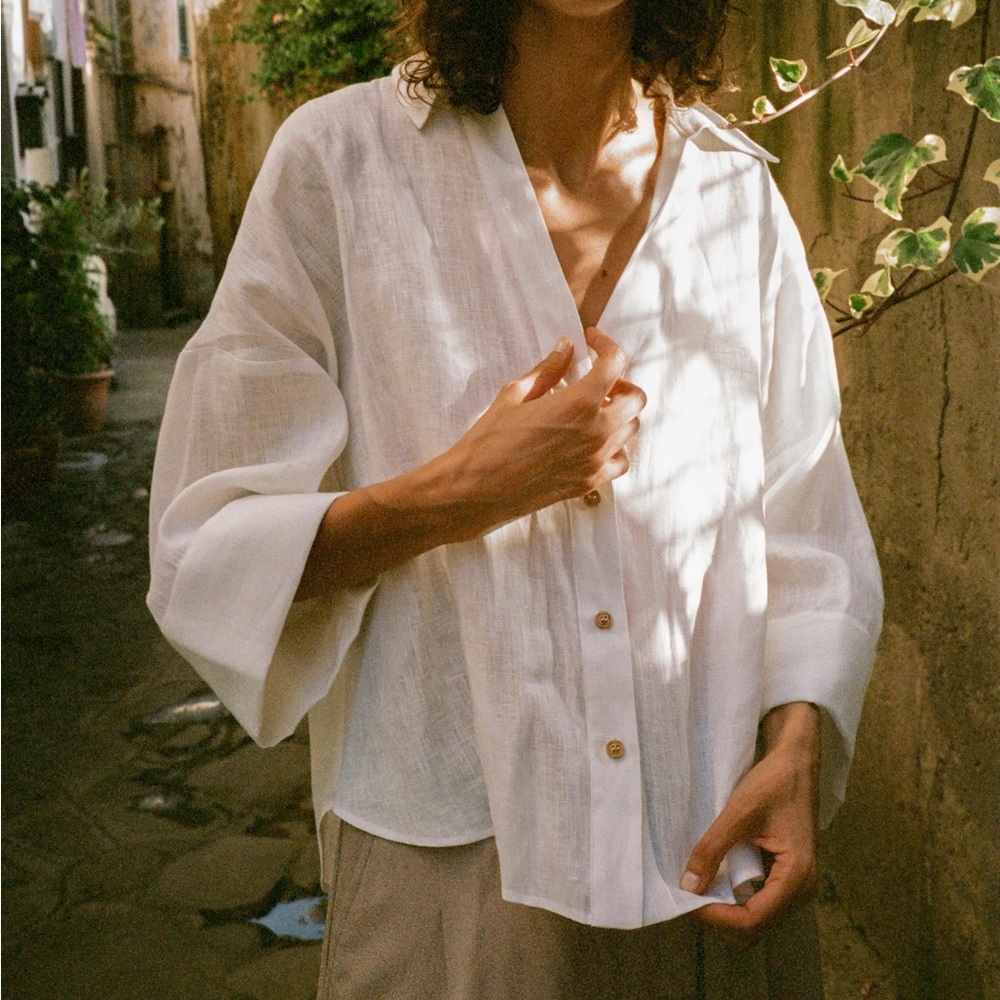Zara Linen Shirt Size Large